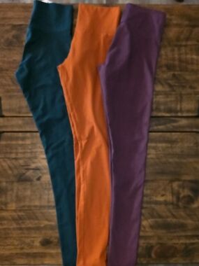 Forever 21 Jr/women's Leggings in Teal, Orange & Purple
